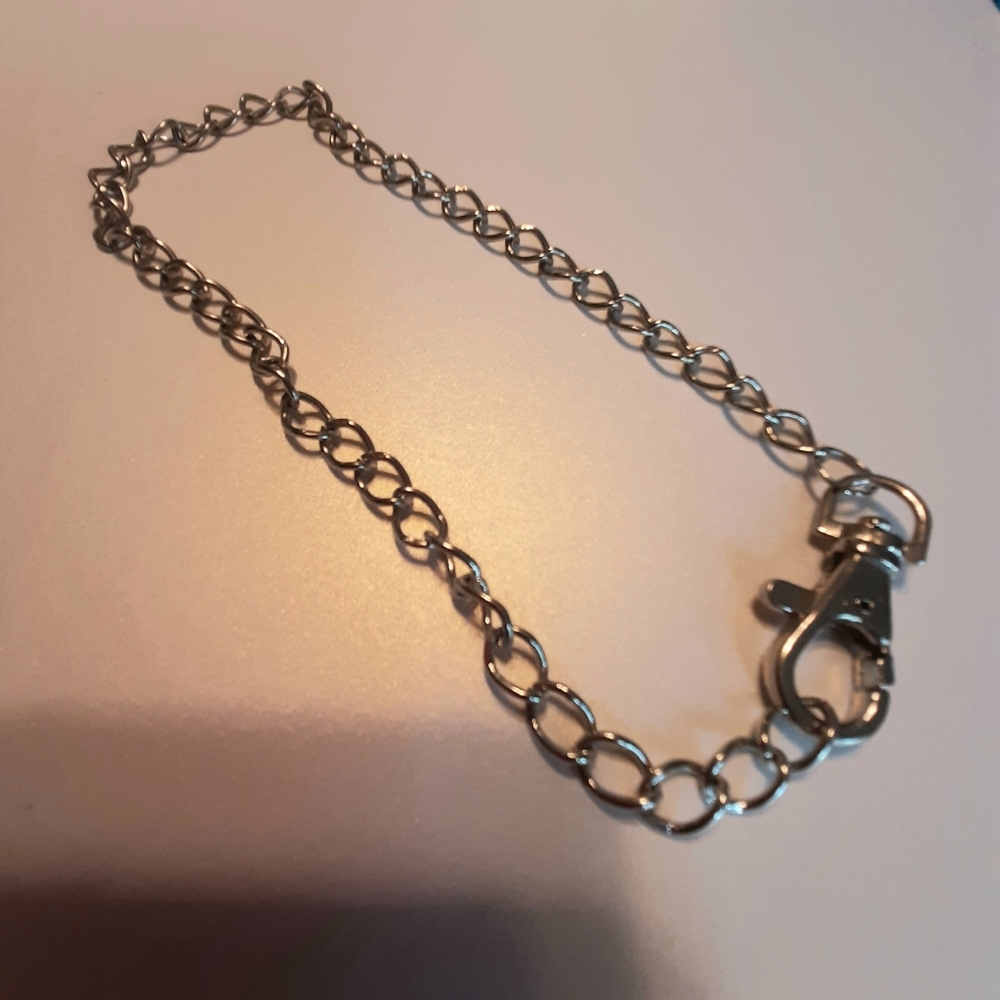 Chain link necklace 15.5 inch Rocker silver - Picture 4 of 4